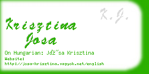 krisztina josa business card